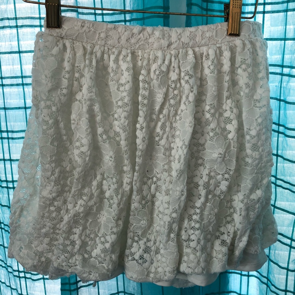 Urban outfitters lace white skirt